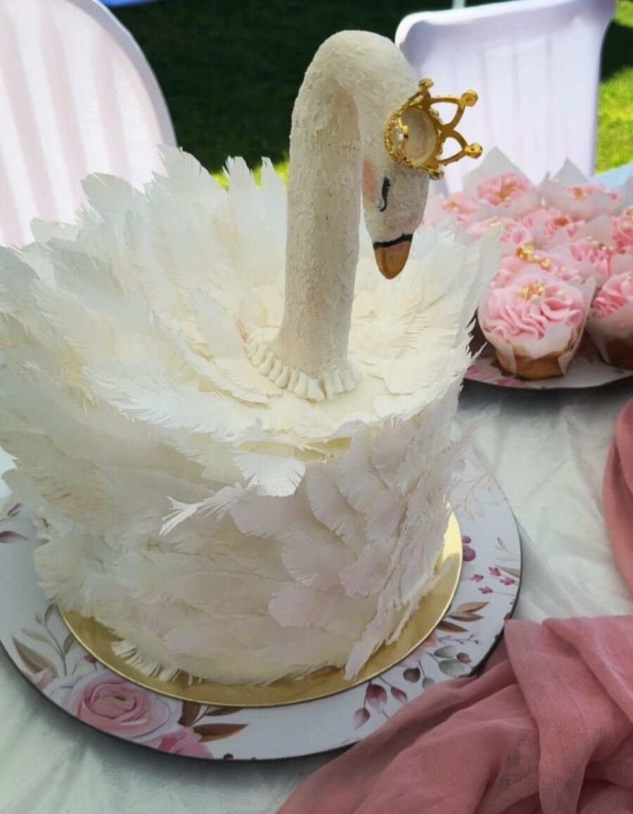 Vintage Swan Cake by Julia's Cake Shop CT